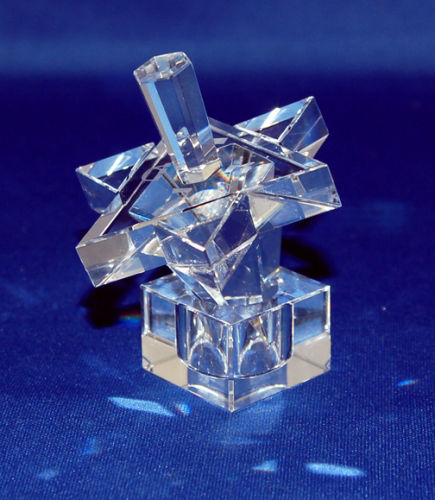 Star of David Clear Crystal Star Dreidel