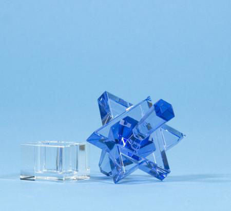 Star of David Clear Crystal Star Dreidel