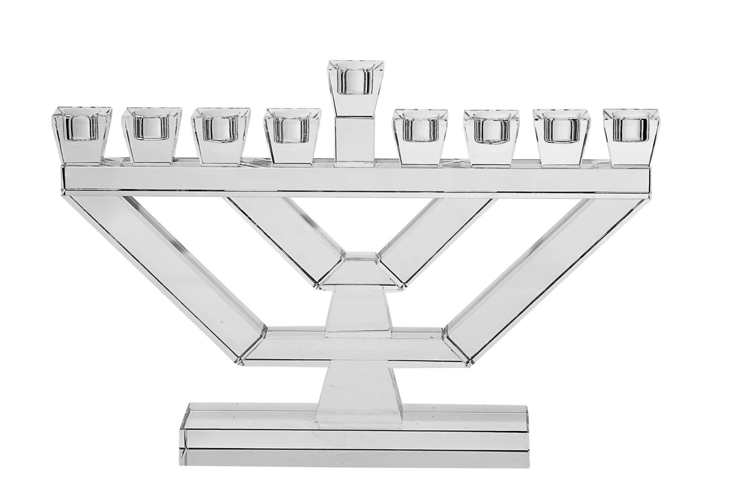 Triangular Crystal Menorah—Large