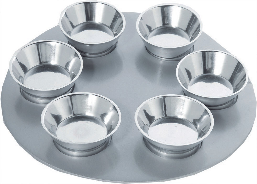 Modern Aluminum Seder Plate