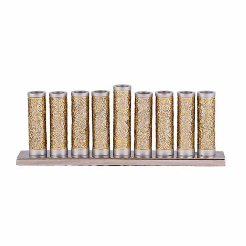 Emanuel Cylinder Metal Cutout Menorah-Multicolor