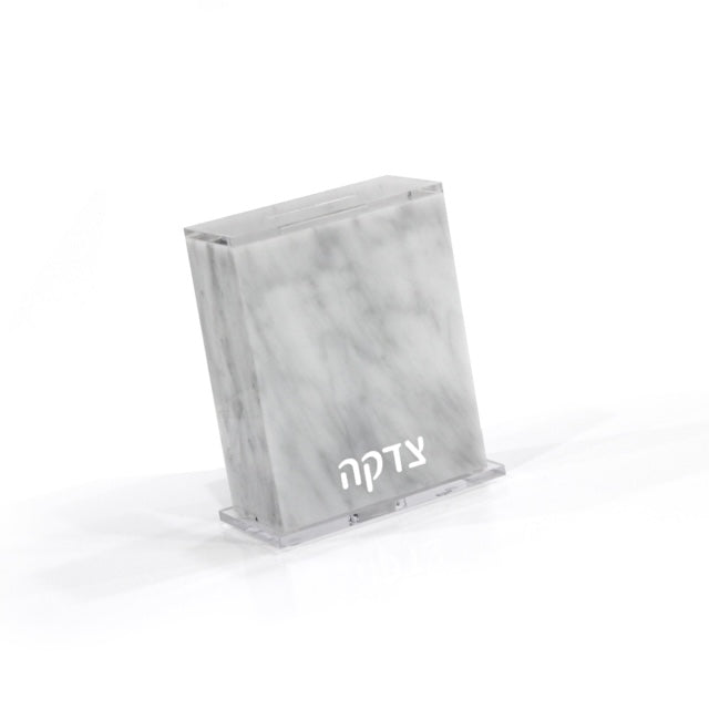 Marble Tzedakah Box-Opaque