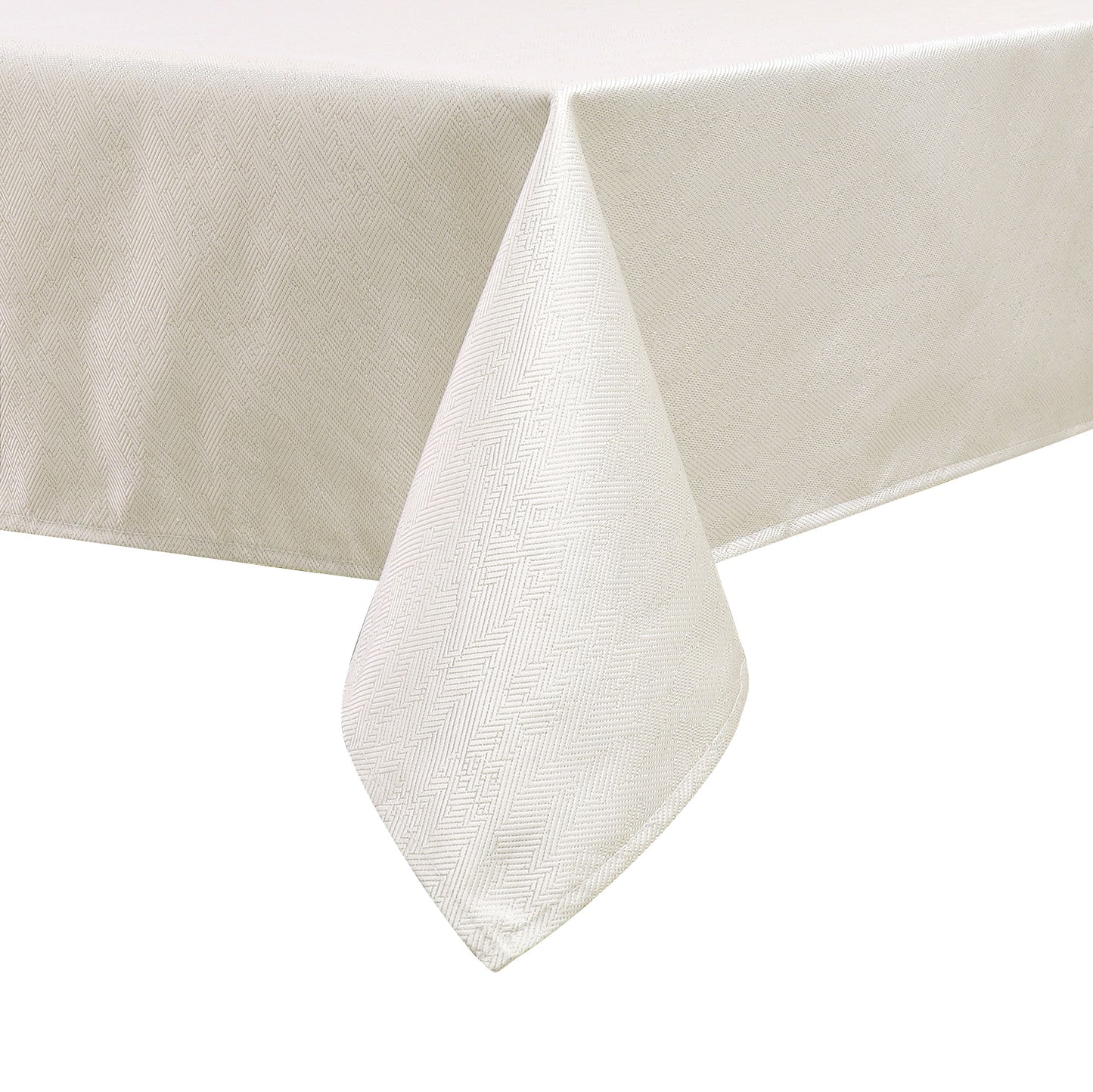 White/Gold Desert Jacquard Tablecloth #1336