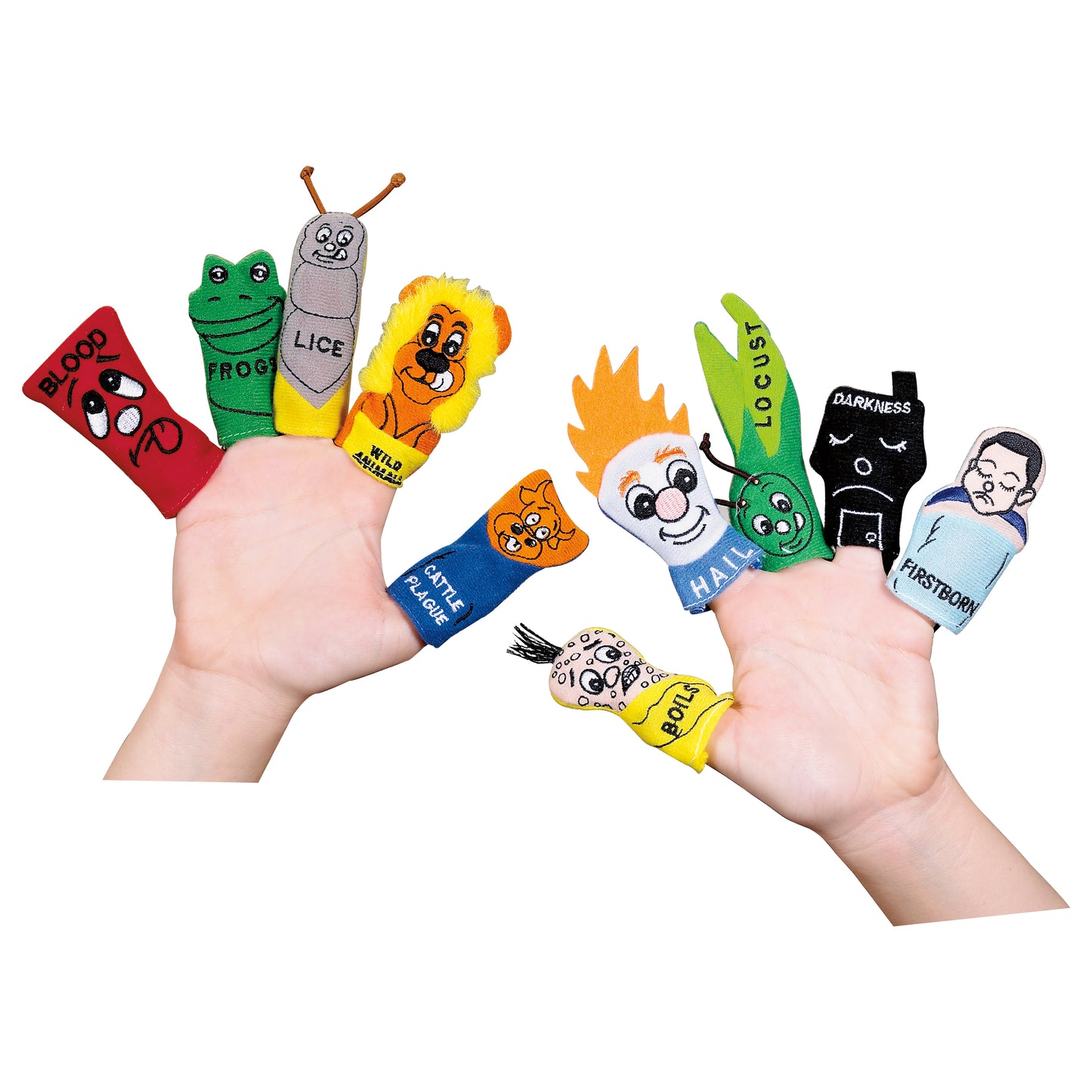 10 Plagues Cloth Finger Puppets