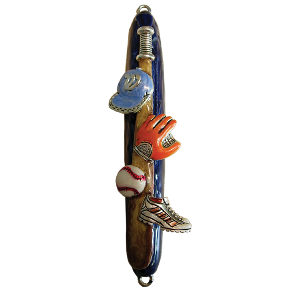 Baseball Mezuzah Case