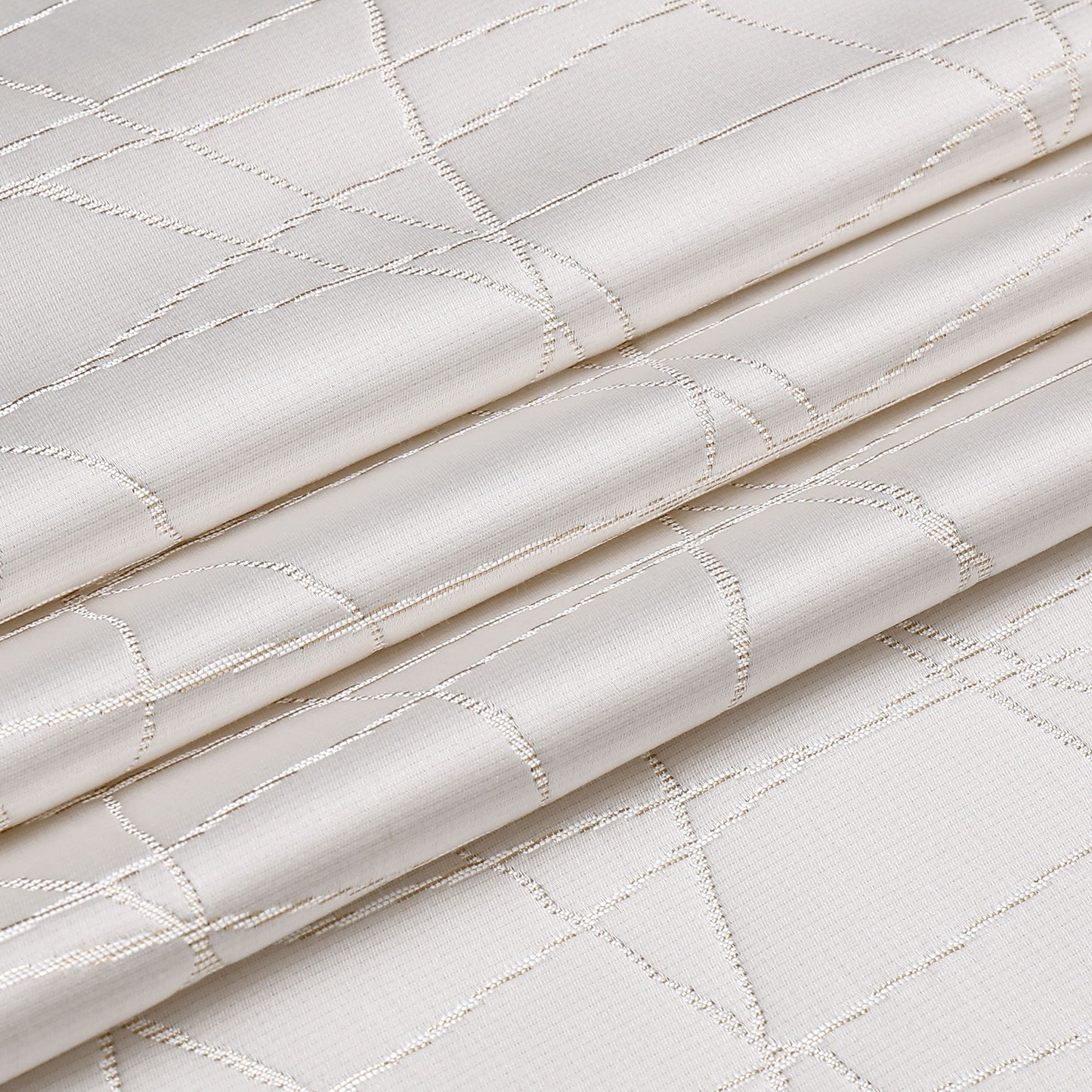 White/Gold Rays Jacquard Tablecloth #1334