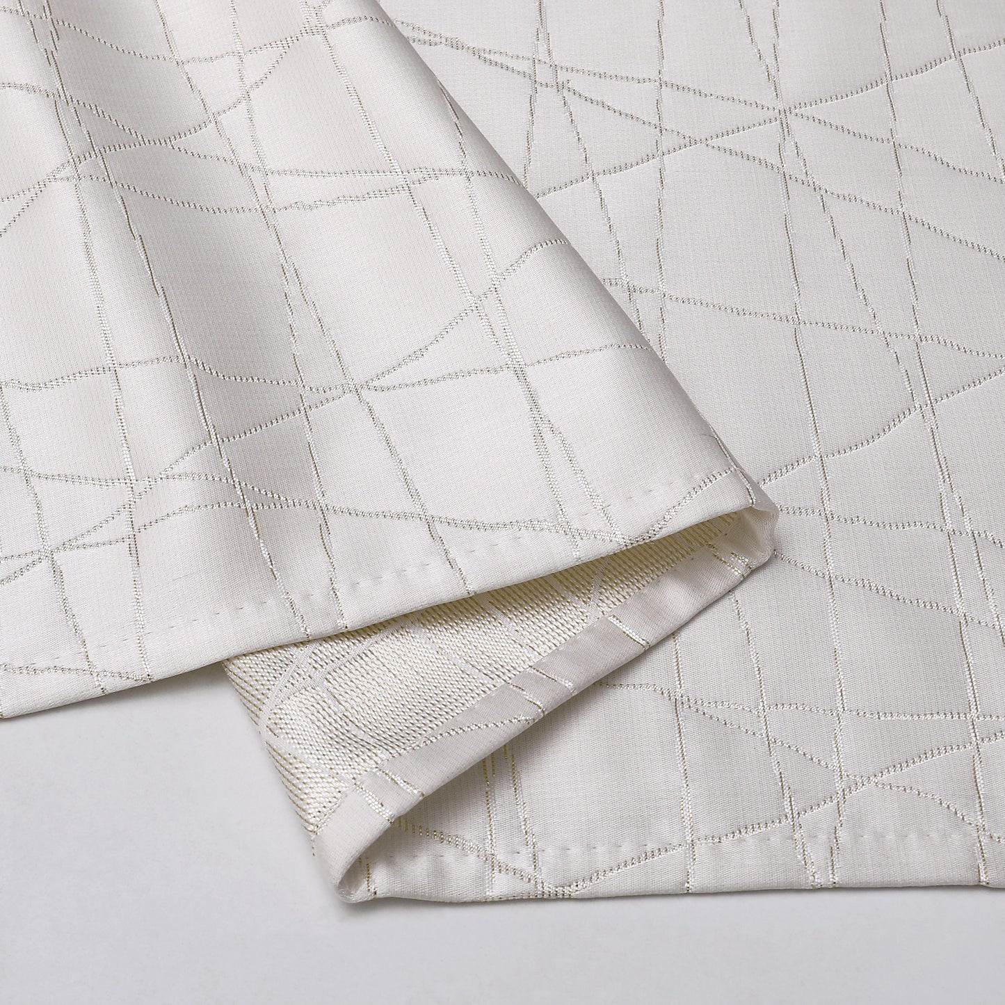 White/Gold Rays Jacquard Tablecloth #1334