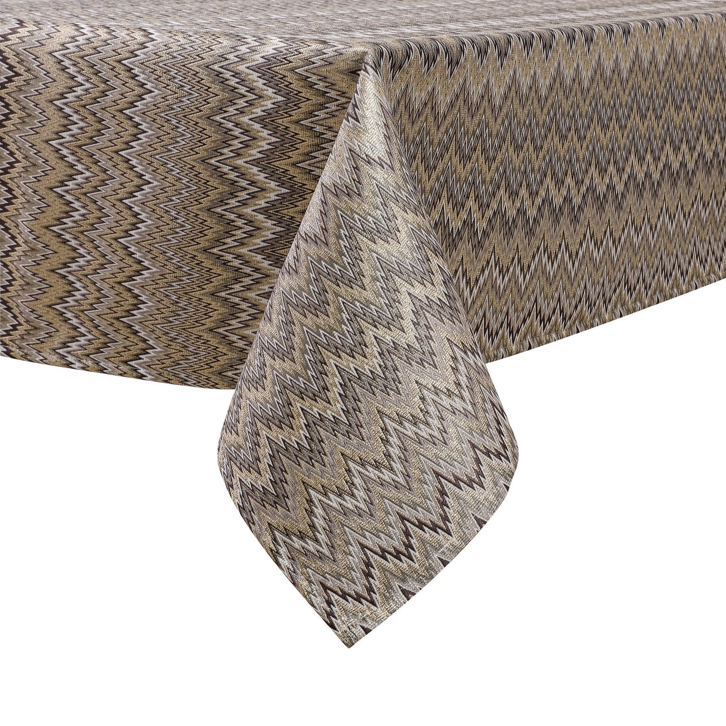 Dark Zigzag Jacquard Tablecloth #1340