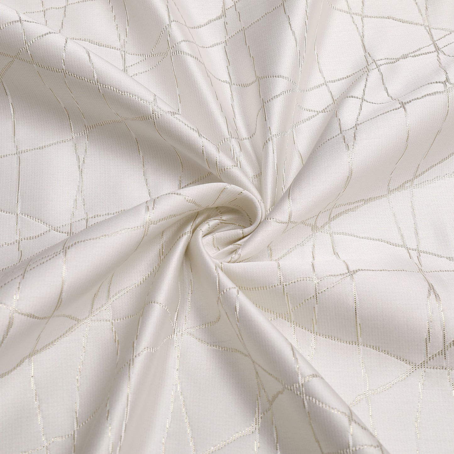 White/Gold Rays Jacquard Tablecloth #1334