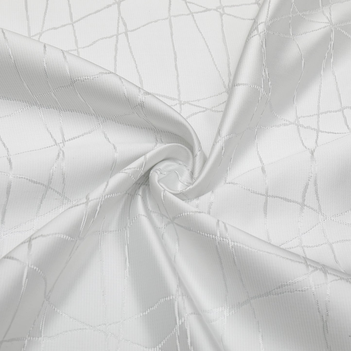 White/Silver Rays Jacquard Tablecloth #1333
