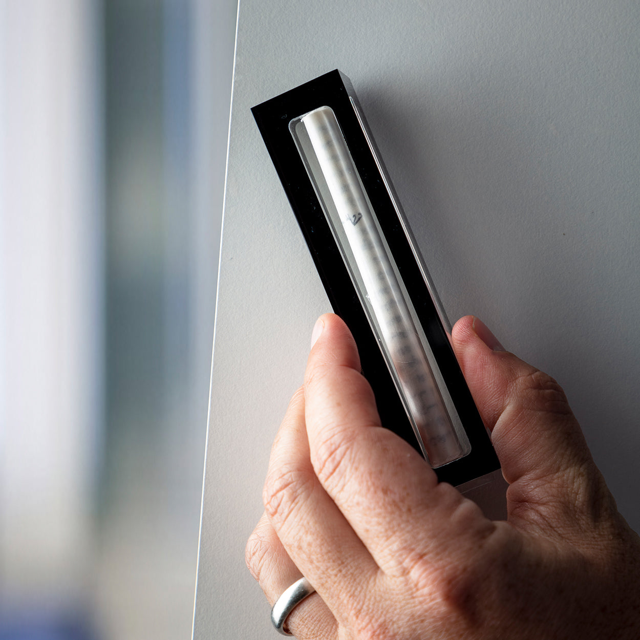 Black Acrylic Apeloig Mezuzah Case