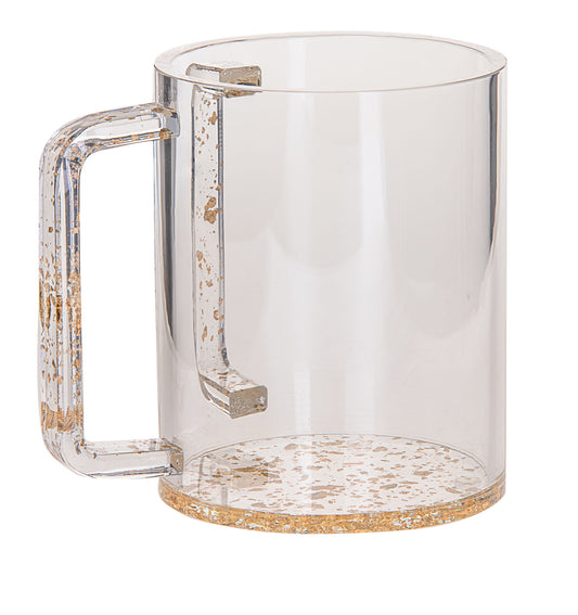 Lucite Silver Flake Wash Cup