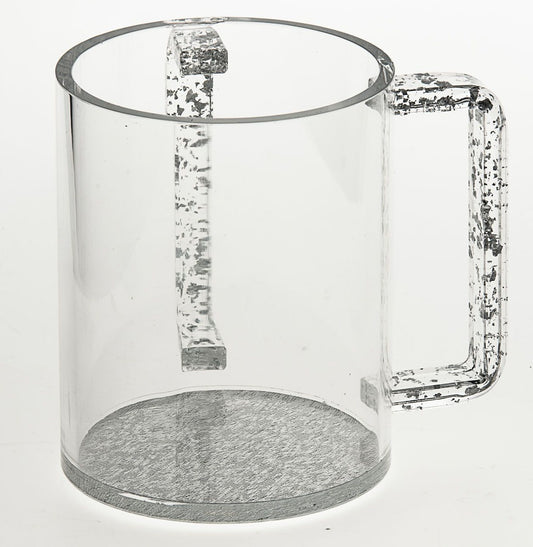 Opaque Lucite Silver Flake Wash Cup