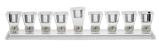 Crystal and Stone Menorah
