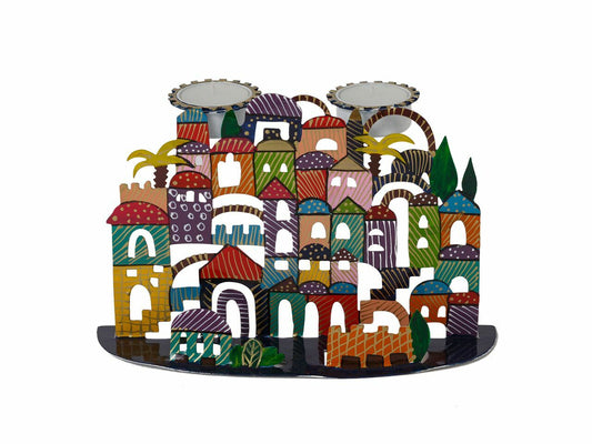 Emanuel Laser Cut Candlesticks—Jerusalem