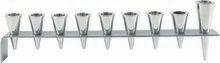 Silver Cone Metal Menorah