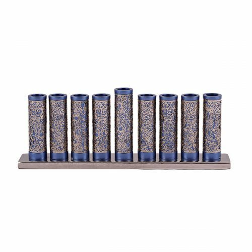 Emanuel Cylinder Metal Cutout Menorah-Multicolor