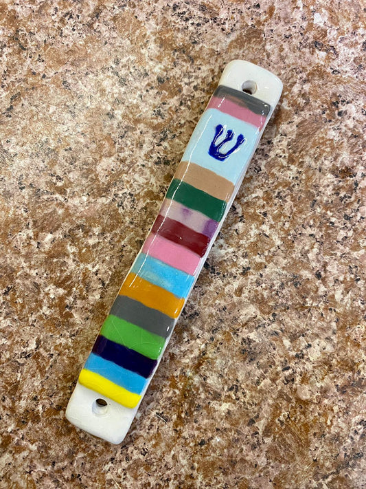 Colorful Stripe Mezuzah Case