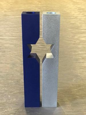 Star of David Sculpted Candlesticks