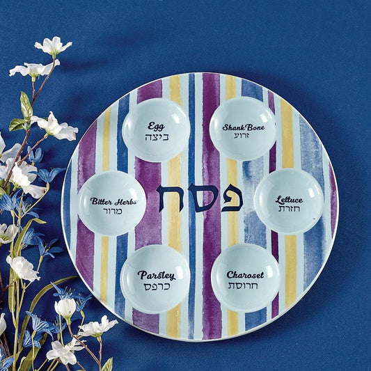 Joseph's Coat Ceramic Seder Plate