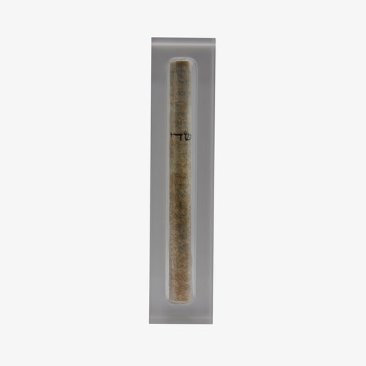 Gray Acrylic Apeloig Mezuzah Case