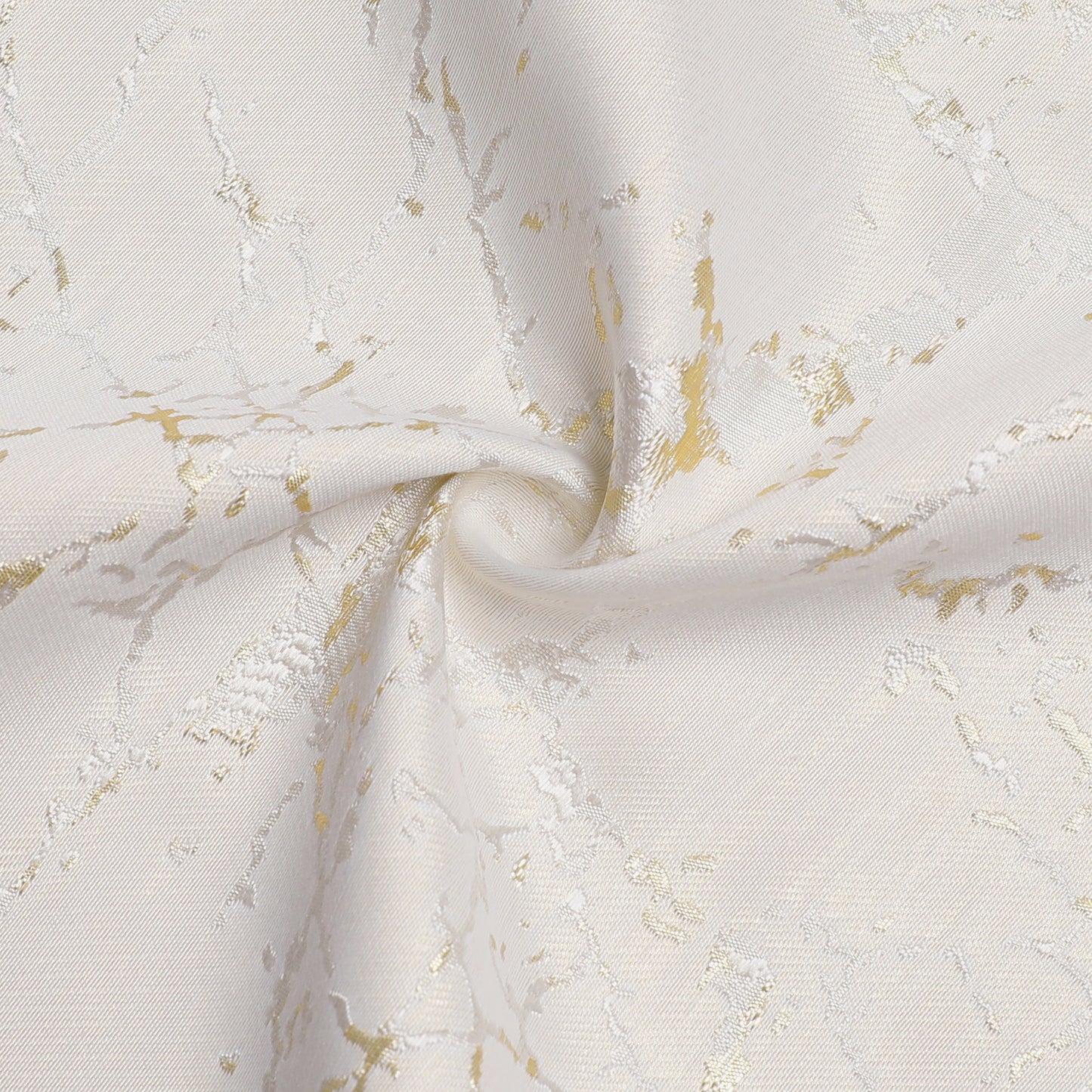 White/Gold Marble Jacquard Tablecloth #1307