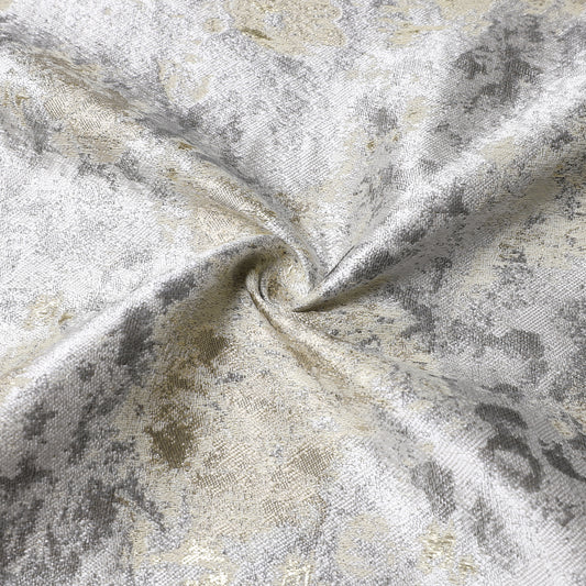 Silver/Beige Gold Blend Jacquard Tablecloth #1319