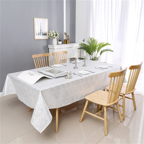 Silver Frost Jacquard Tablecloth #1341