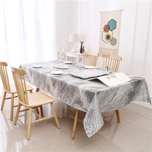 Forest Gray Jacquard Tablecloth #1353