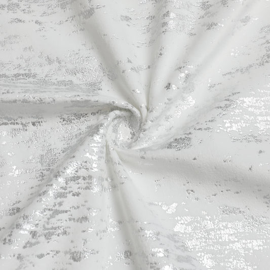 White/Silver Mosaic Velvet Tablecloth #1403