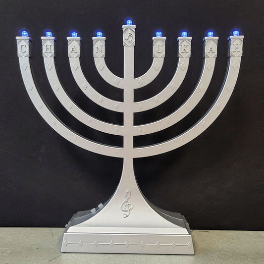 Silvertone “Dancing Lights” Musical Menorah