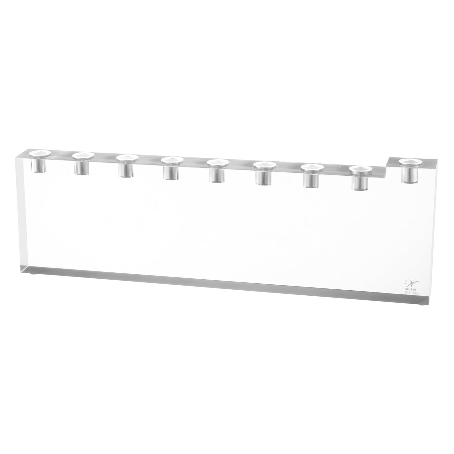 Modern Metallic Stripe Lucite Menorah