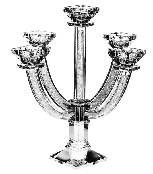 Crystal Candelabra With Crystal Stones #1631