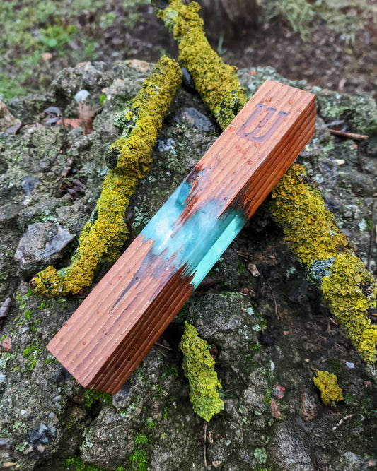 Wood and Resin Mezuzah Case