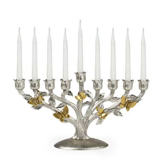 Butterfly Forest Menorah—Gold