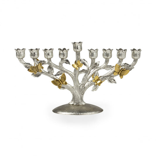 Butterfly Forest Menorah—Gold