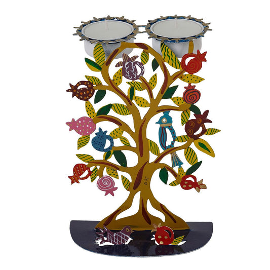 Emanuel Laser Cut Candlesticks—Pomegranate