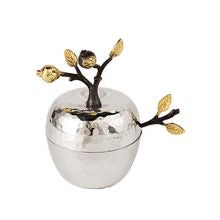 Apple-Shaped Honey Dish with Pomegranate Branch