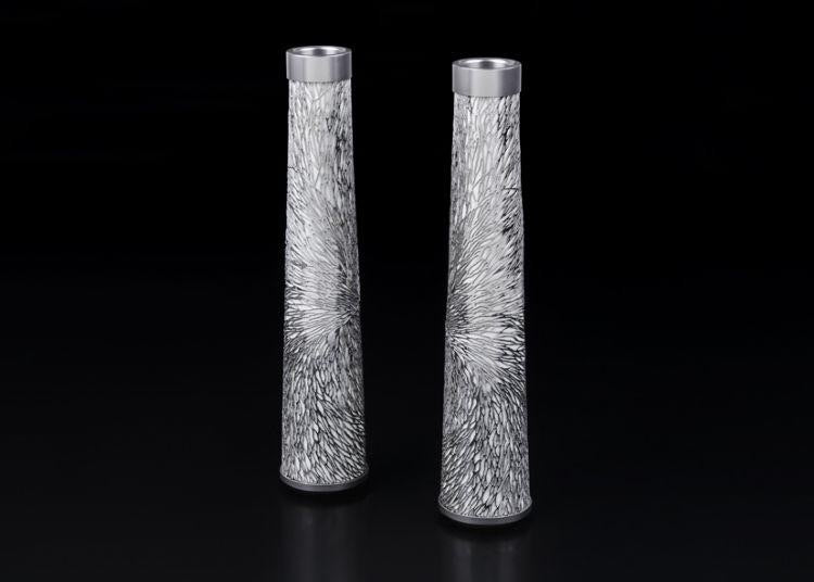 Metalace candle sticks