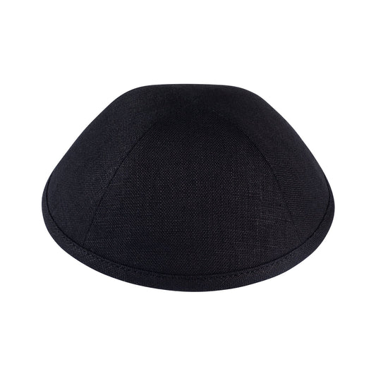 Black Linen Kippah