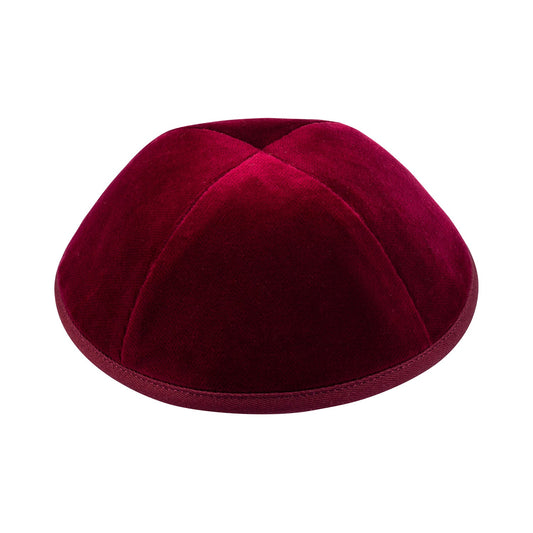 Maroon Velvet Kippah