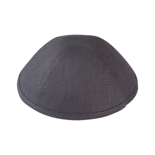 Gray Linen Kippah