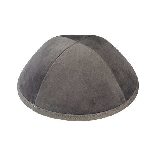 Grey Velvet Kippah