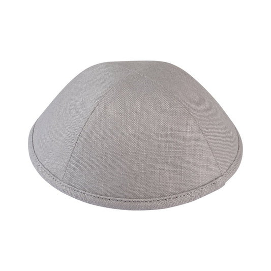 Light Gray Linen Kippah