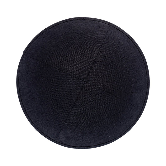 Black Linen Kippah