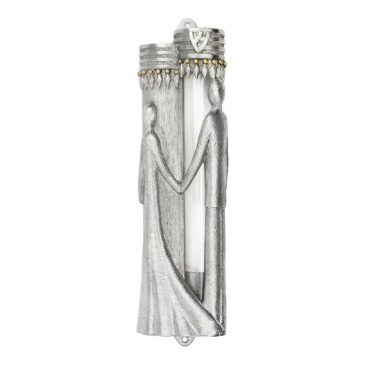 'Married' Wedding Glass Mezuzah