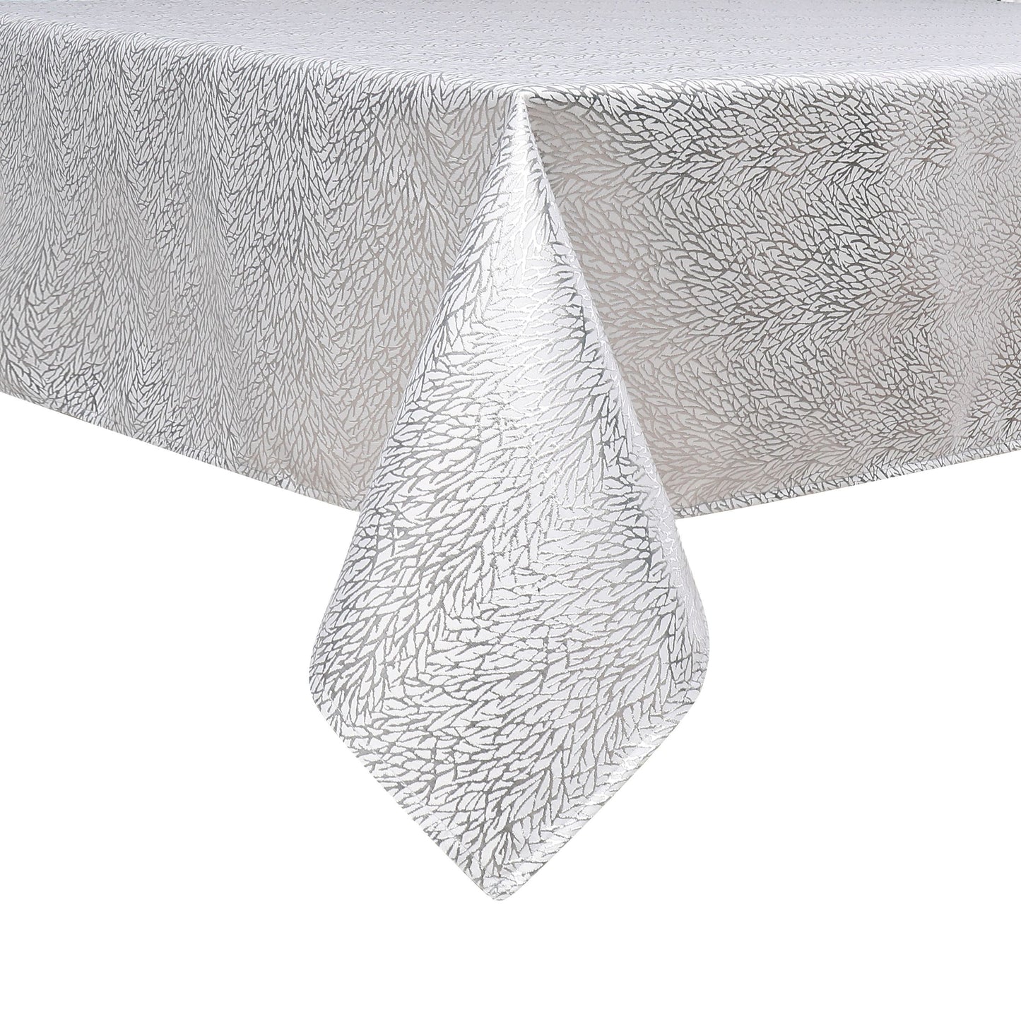 Silver Frost Jacquard Tablecloth #1341
