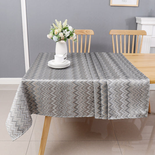 Light Zigzag Jacquard Tablecloth #1339