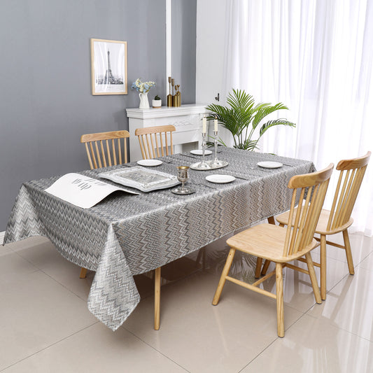 Light Zigzag Jacquard Tablecloth #1339